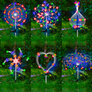 Luzes Solares de Fogos de Artifício para Jardim - 8 Modos Kit com 4