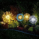 Luzes Solares de Fogos de Artifício para Jardim - 8 Modos Kit com 4