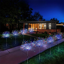 Luzes Solares de Fogos de Artifício para Jardim - 8 Modos Kit com 4