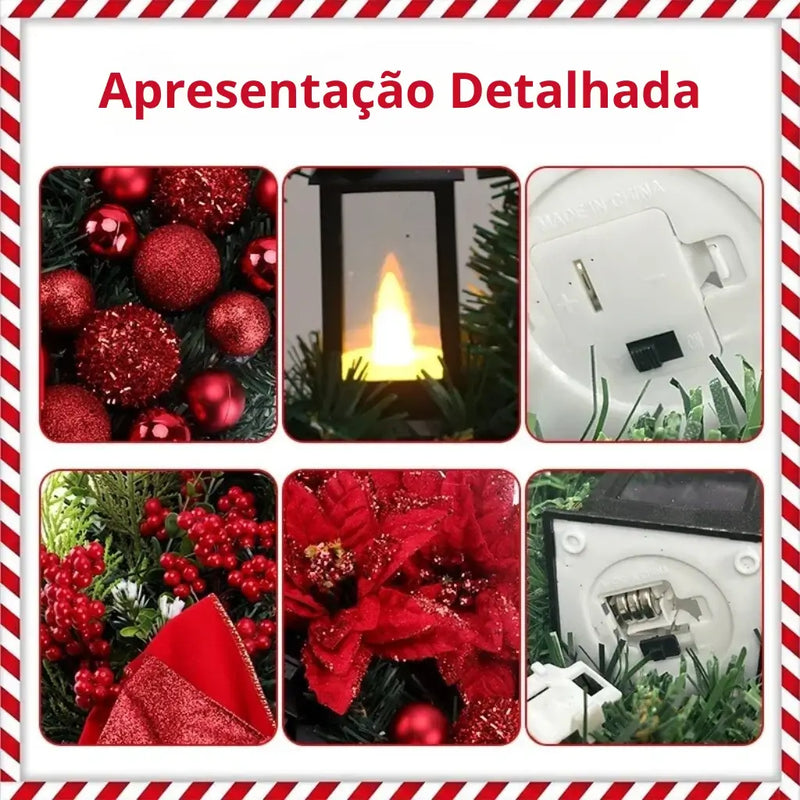 Guirlanda de Natal Vermelha para Porta