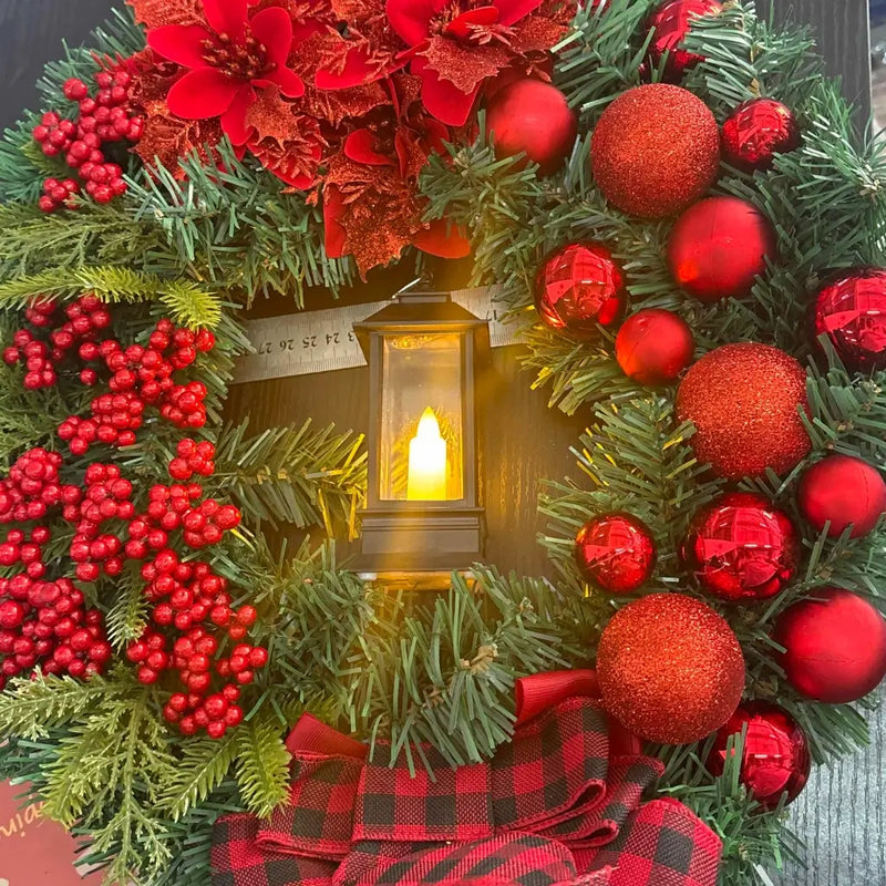 Guirlanda de Natal Vermelha para Porta