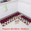 Kit 2 Tapetes de Cozinha Resistentes a Manchas Antiderrapantes