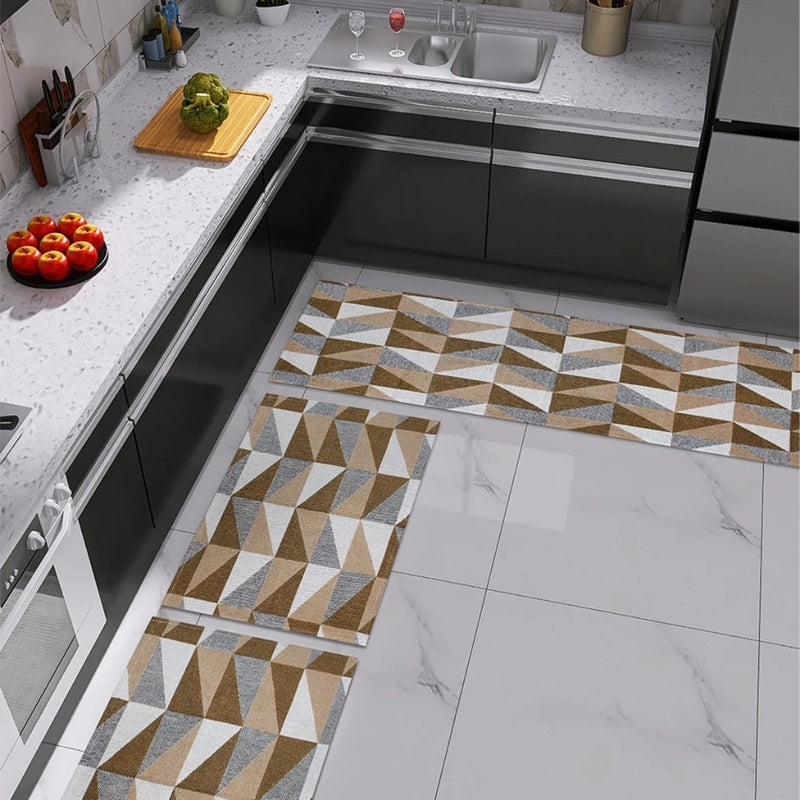 Kit 3 Tapetes Estampados para Cozinha Antiderrapante