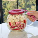 Pipoqueira para Micro-Ondas de Vidro com Tampa Vermelha 1,8 Litros