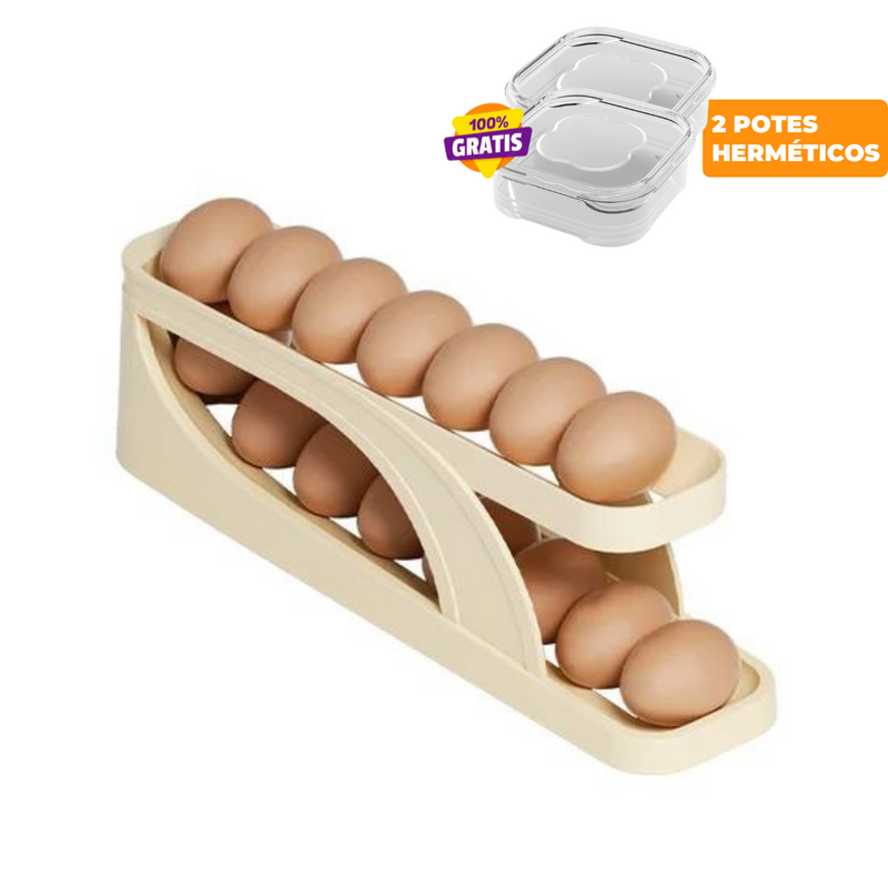 Organizador de Ovos com Rolagem Automática | EggMaster  + Brindes Exclusivos 🎁
