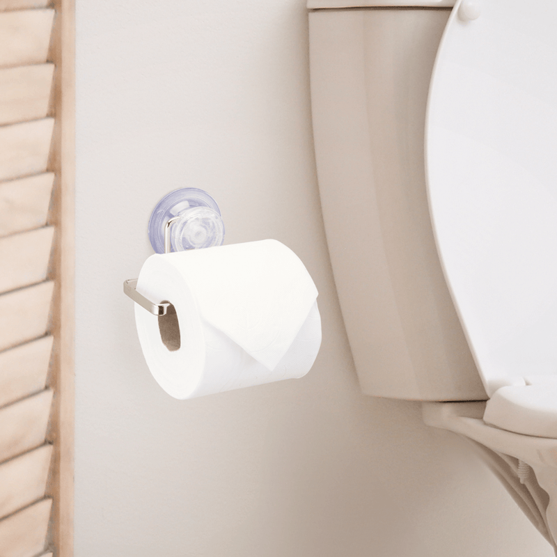 Porta Papel Higiênico Fixação Sucção Ventosa Cromado