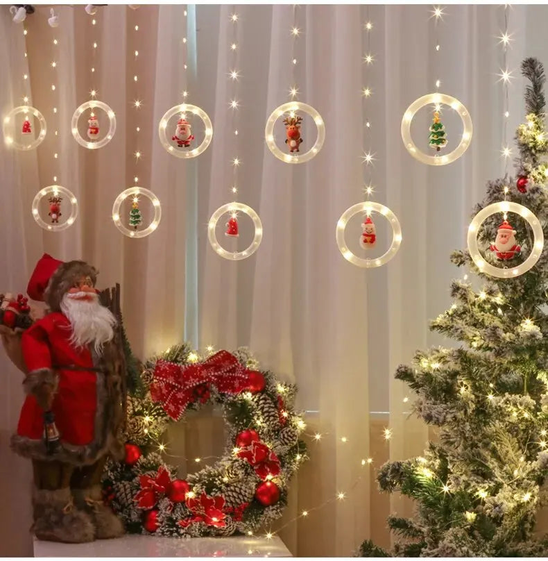 Luzes Natalinas Papai Noel | Decoração LED Exclusiva