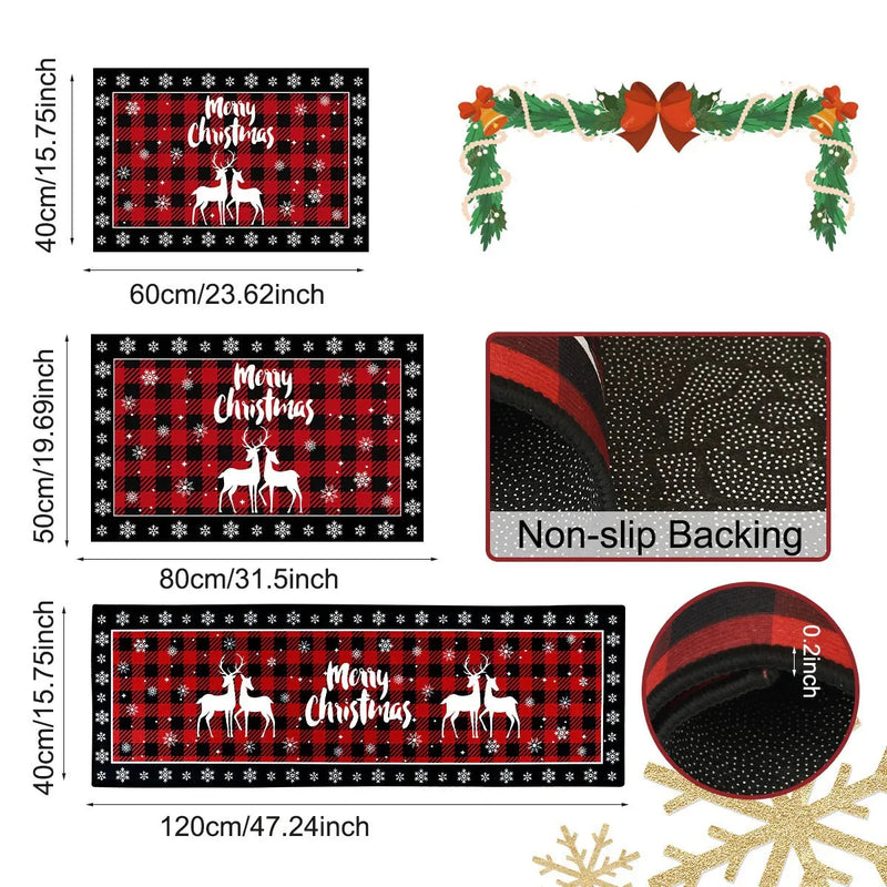 Tapete Natalino Xadrez | Decoração Festiva e Elegante