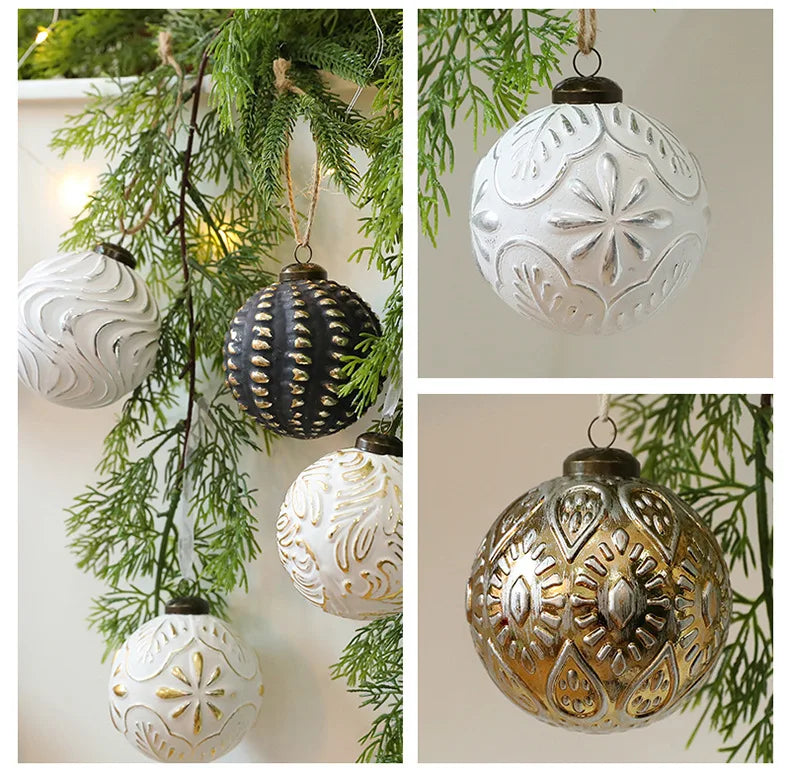 Conjunto Luxo de Bolas de Natal Decorativas - 12 Peças