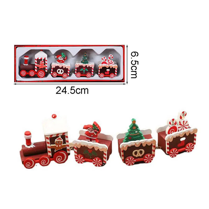 Trem de Madeira Natalino Decorativo com Movimento