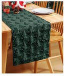 Corredor de Mesa Natalino 3D | Verde Elegante com Lantejoulas