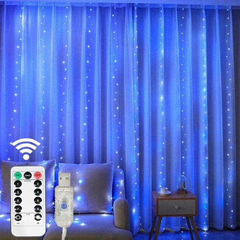 Luzes de Fadas LED com Controle Remoto para Decoração e Festas