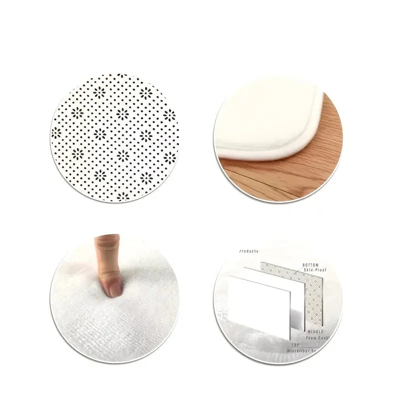 Tapete Natalino Antiderrapante de Flanela para Cozinha