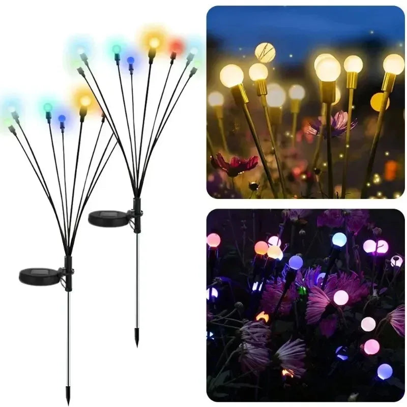 Luzes de Vaga-lume Solar para Jardim - Decoração Mágica - KIT com 4