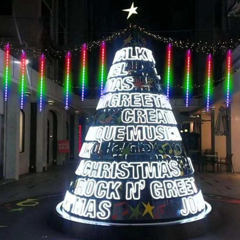 Luzes de Meteoros LED para Decoração de Natal e Jardim