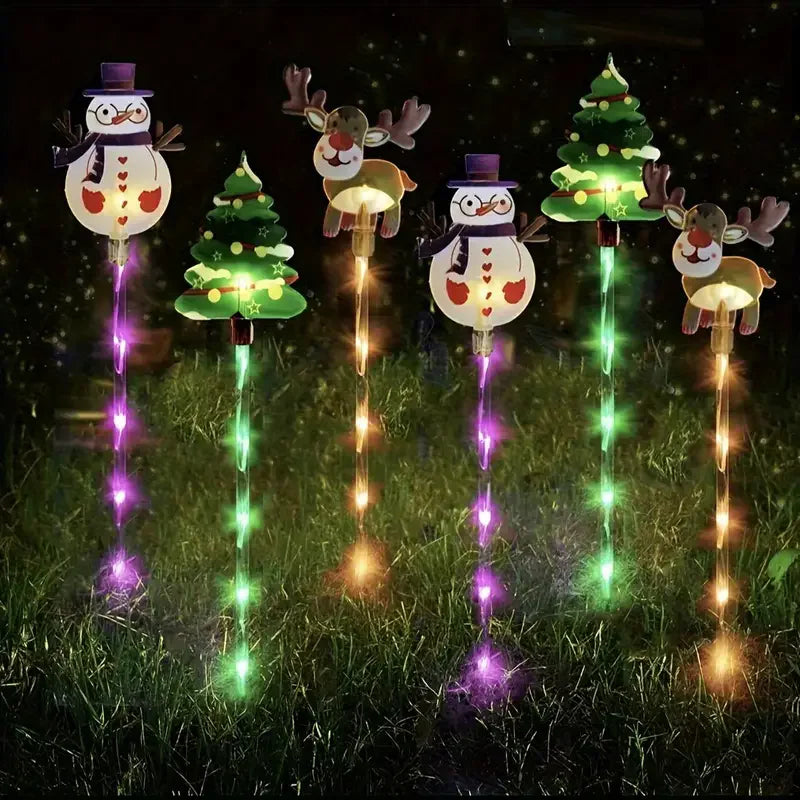 Luzes de Estaca Solar Natalina | Iluminação Festiva RGB