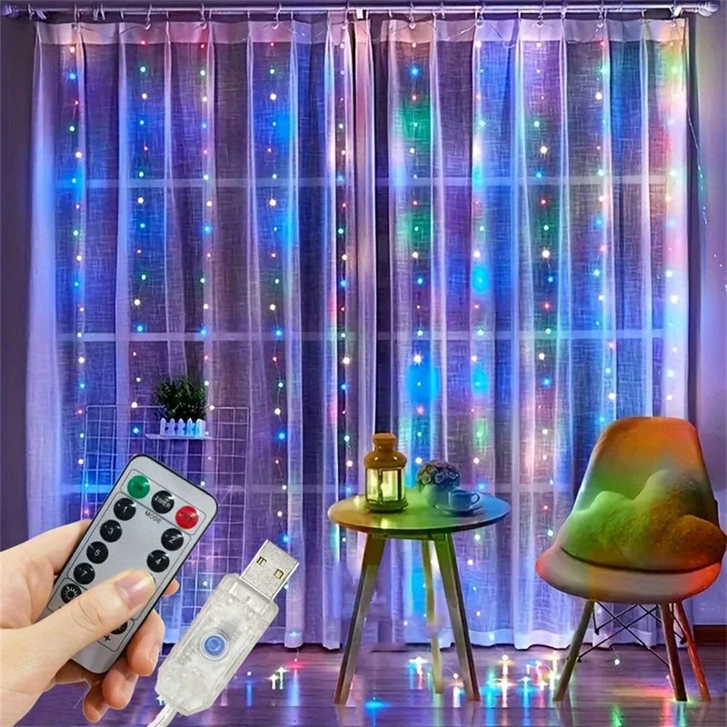 Luzes de Fadas LED com Controle Remoto para Decoração e Festas