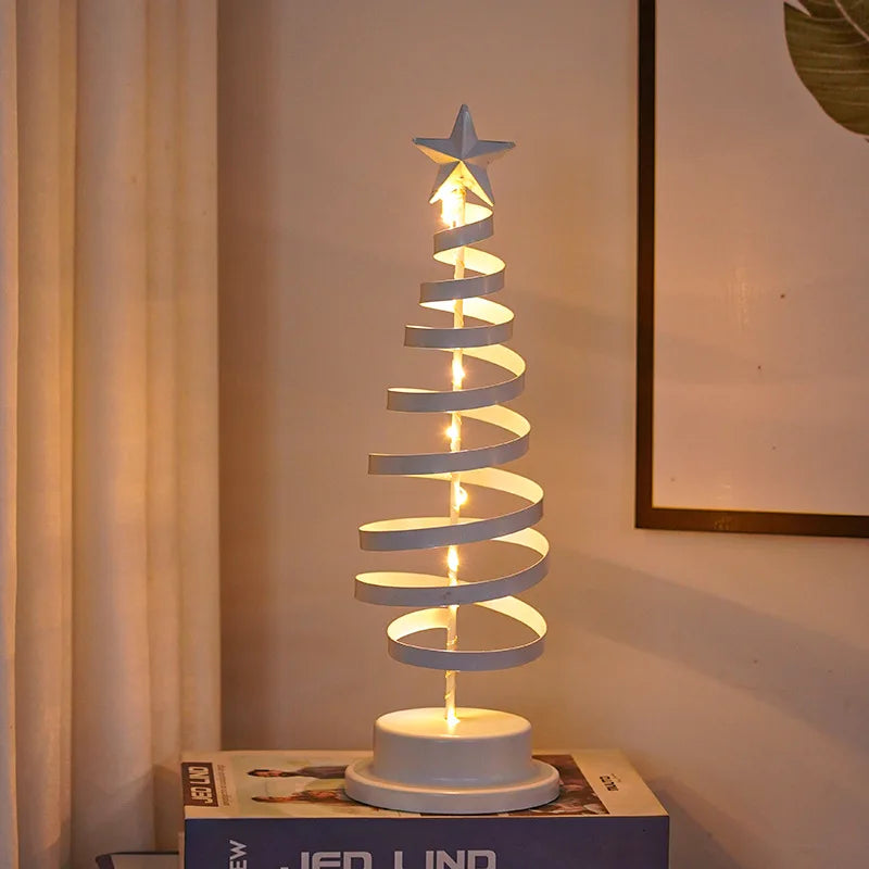 Árvore de Natal LED Espiral | Design Moderno e Iluminação Suave