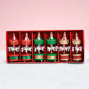 Ornamentos de Carrossel de Madeira | Decoração Natalina Elegante