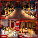 Luzes Solares Natalinas | Papai Noel & Alce | Decoração Exterior