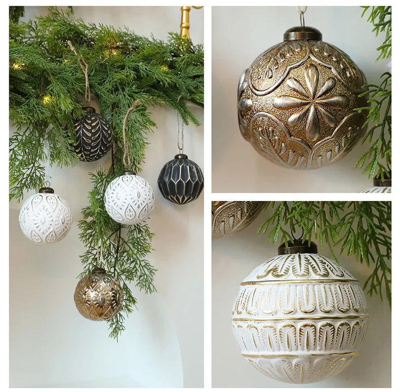 Conjunto Luxo de Bolas de Natal Decorativas - 12 Peças