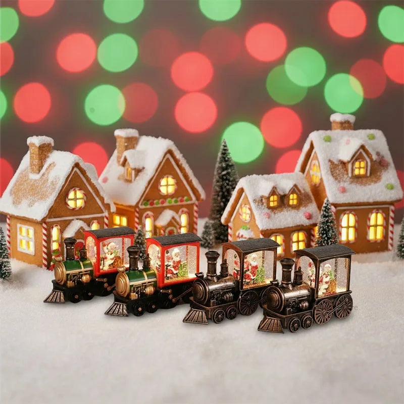 Trem de Natal Decorativo | Estilo Retrô com Brilho Festivo