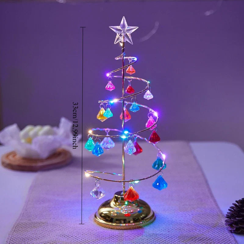 Árvore de Natal Cristalina com Iluminação LED