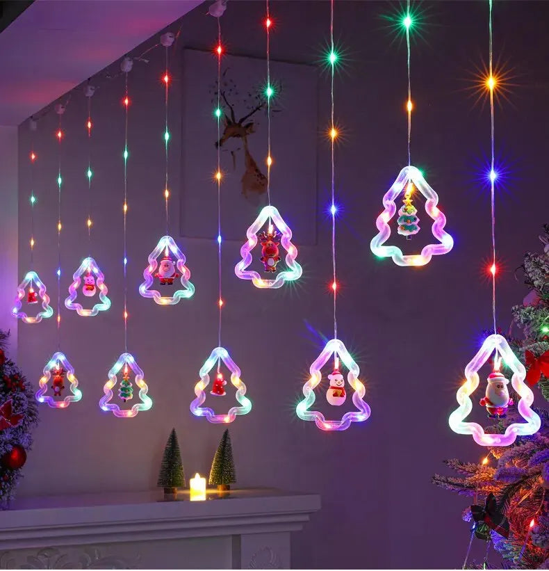 Luzes Natalinas Papai Noel | Decoração LED Exclusiva
