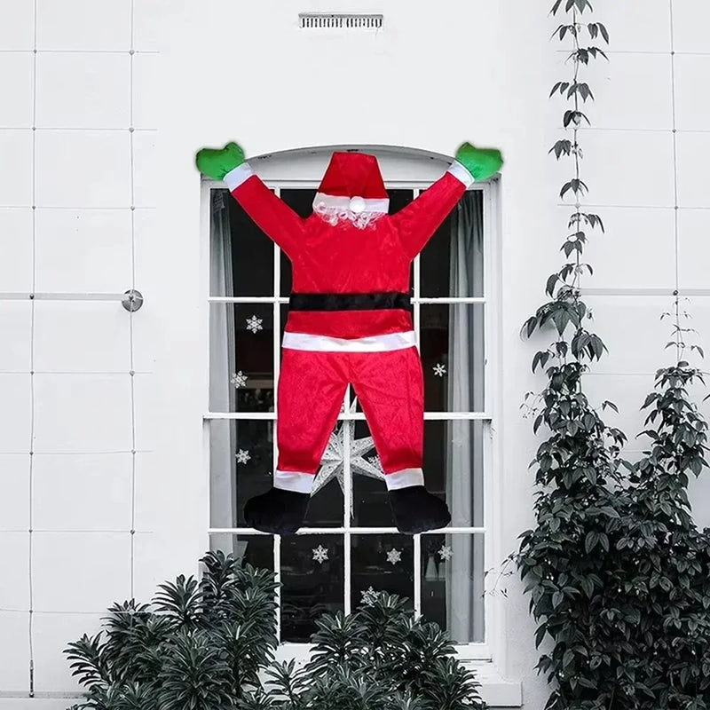 Papai Noel de Escalada | Decoração Natalina Suspensa 170cm