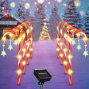 Luzes de Jardim Solar em Forma de Bengala - Decoração Natalina - 13 Peças