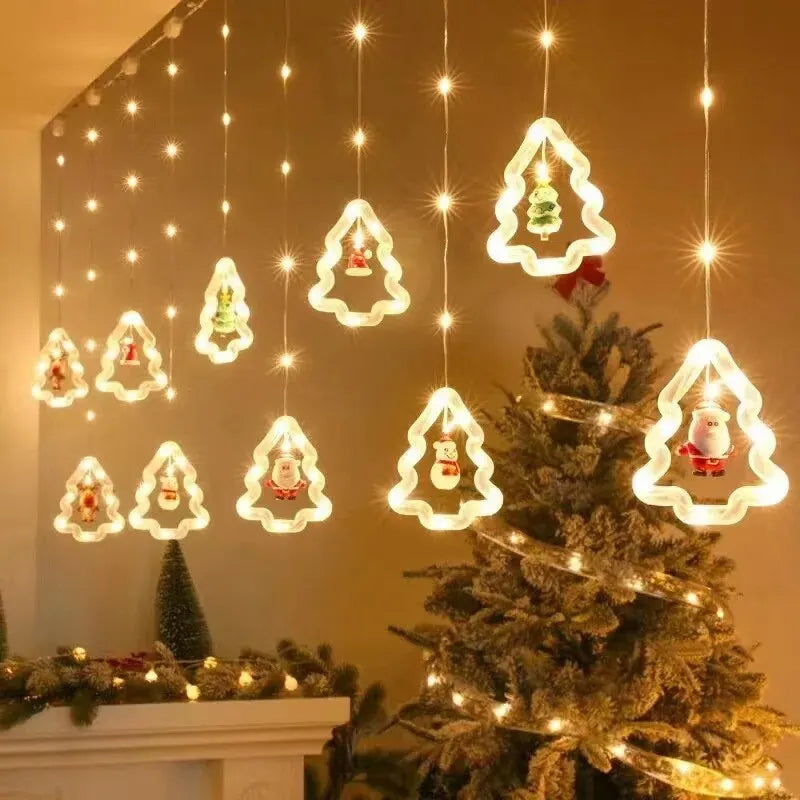 Luzes Natalinas Papai Noel | Decoração LED Exclusiva
