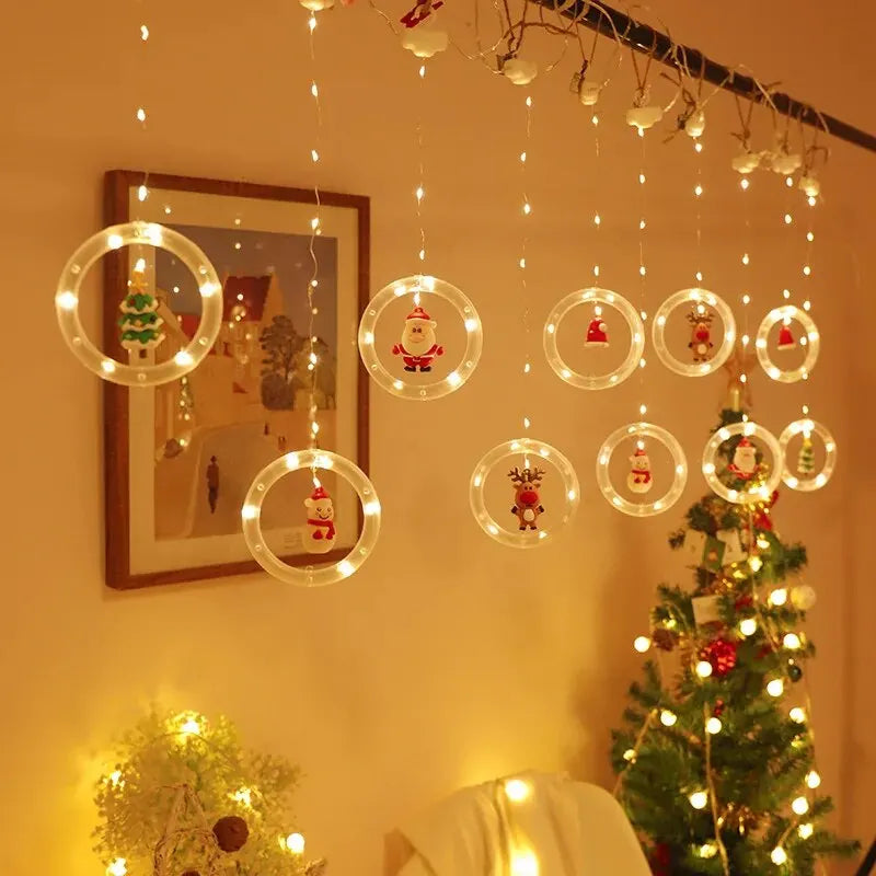 Luzes Natalinas Papai Noel | Decoração LED Exclusiva