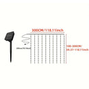 Cortina de Luz Solar à Prova d'Água para Decoração de Jardim