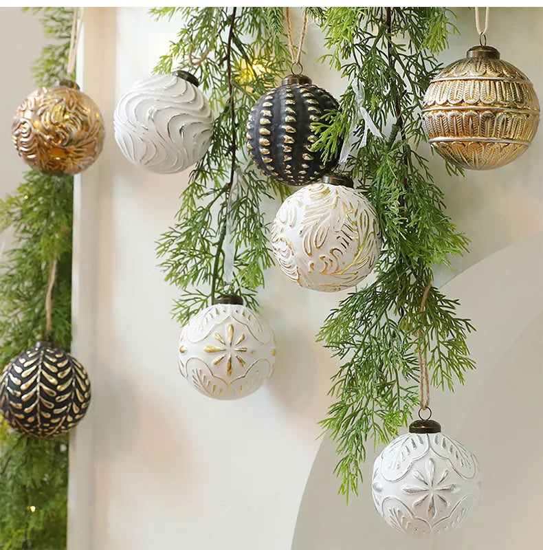Conjunto Luxo de Bolas de Natal Decorativas - 12 Peças