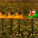 Luzes Solares Natalinas | Papai Noel & Alce | Decoração Exterior