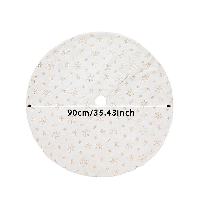 Saia de Árvore de Natal Luxuosa | Floco de Neve Elegante