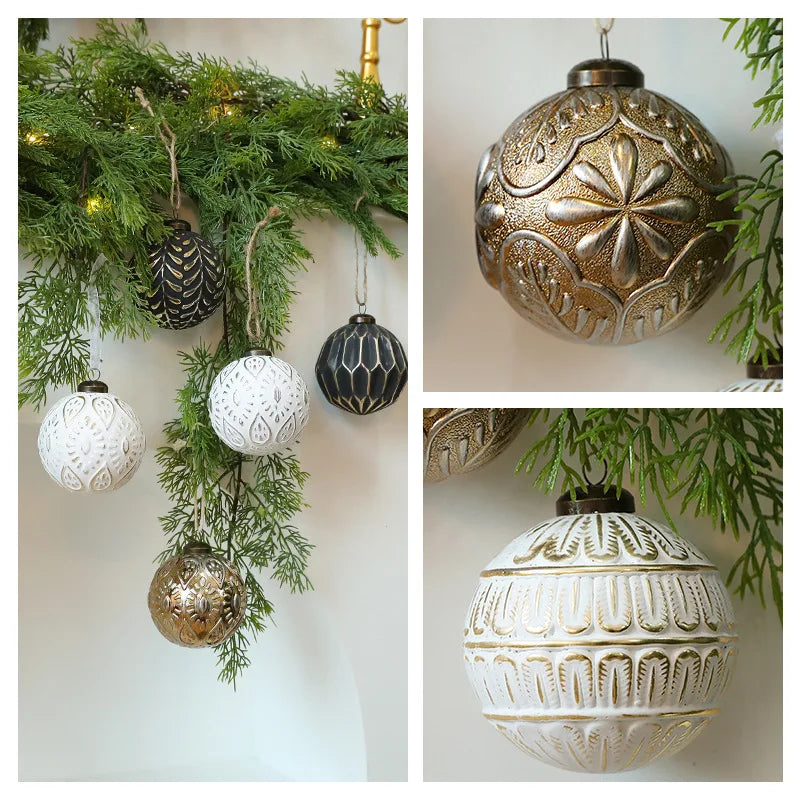 Conjunto Luxo de Bolas de Natal Decorativas - 12 Peças