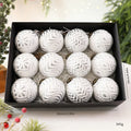 Conjunto Luxo de Bolas de Natal Decorativas - 12 Peças