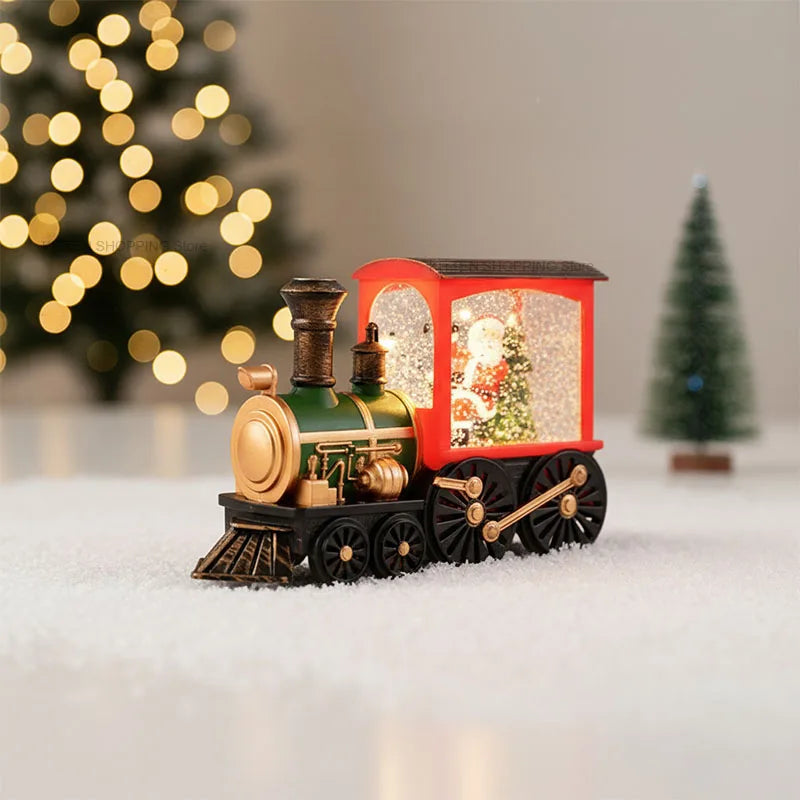 Trem de Natal Decorativo | Estilo Retrô com Brilho Festivo