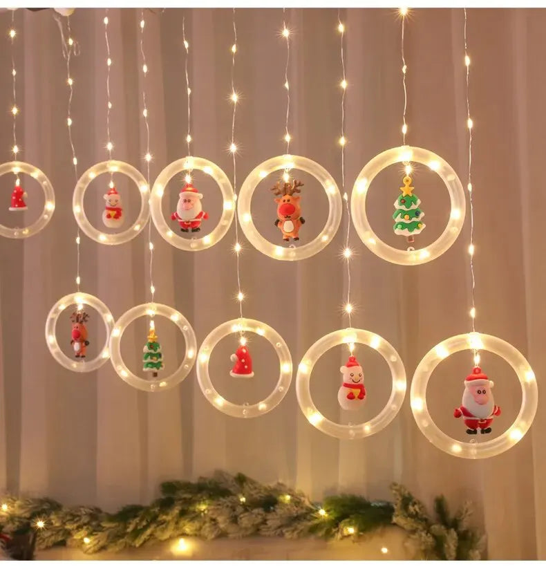 Luzes Natalinas Papai Noel | Decoração LED Exclusiva