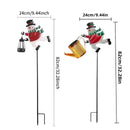 Luminária Solar Boneco de Neve | Luz Quente para Jardim