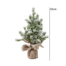 Árvore de Natal Artificial com Neve e Luzes Quentes de Mesa