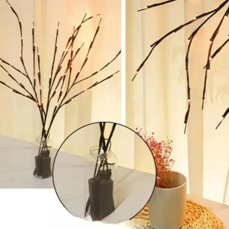 Árvore de Natal Led com Galhos Iluminados para Decoração