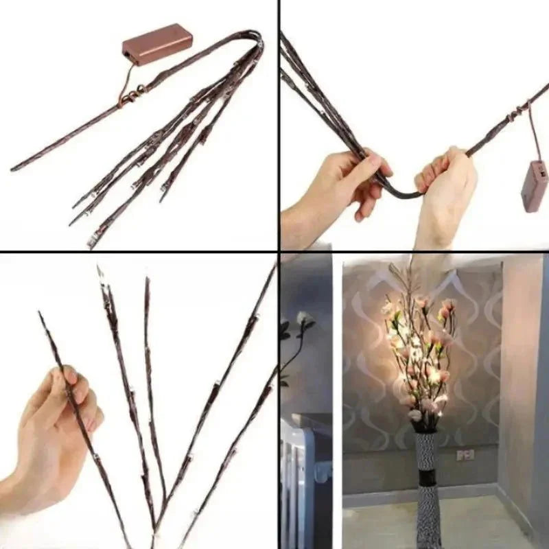 Árvore de Natal Led com Galhos Iluminados para Decoração