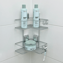 Cantoneira Porta Shampoo Dupla de Canto com Ventosa Cromado