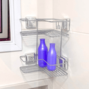 Cantoneira Porta Shampoo Dupla de Canto com Ventosa Cromado