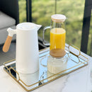 Chaleira de Vidro Borossilicato com Tampa em Bambu 600ml