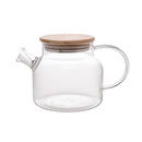 Chaleira de Vidro Borossilicato com Tampa em Bambu 600ml