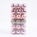 Decoração De Natal / 4cm 36 Peças Bolas Coloridas De Natal Com Glitter