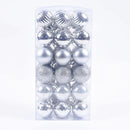 Decoração De Natal / 4cm 36 Peças Bolas Coloridas De Natal Com Glitter